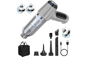 CURBOOM Handheld Vacuum Cleaner Cordless, 9000PA Mini Portable Car Handheld Vacuum Cleaner, Strong Suction, Rechargeable, Long-Lasting, Multiple Modes, Suitable For Cars/Homes/Offices/Pets/Hair