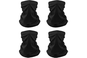 AWUMBUK 4 Pezzi Scaldacollo Uomo & Donna, Copricollo Uomo Paracollo Leggero Scalda Collo Invernale Uomo Elastico Scaldacollo Moto Ciclismo Bandana per Bici Running Sport all'Aria Aperta