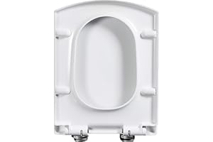 Keebgyy Toilet Seats Multifunctional Quiet Close PP Material Rectangle Type Thicken Mute Slow Down Detachable Bathroom Accessories Fits All Regular Toilet Bowls