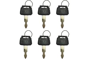 BAQI 6pcs Replacement Ignition Start Keys for Case Kawasaki Kobelco K250 Excavator Wheel Loaders
