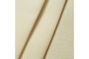 STOFF KONTOR STOFFKONTOR Outdoor Stoff Markisenstoff - Creme-Weiß - Outdoorstoff Meterware wasserabweisend - Sonnenschutz Stoff blickdicht und farbecht