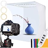 Studio Fotografico Portatile Tenda Fotografica Scatola Luminosa 30x30cm, Pieghevole Foto-Studio con luce LED 3200K/6500K Dimm