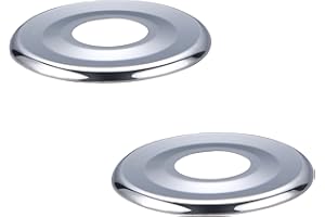 NT NOYON & THIEBAULT Rosetas Planas para Grifería Ø57 mm – Rosca 1/2" | Espesor 2 mm | Acabado Decorativo para Instalación Mural | Pack x2 Unidades Metálicas | NOYON & THIEBAULT