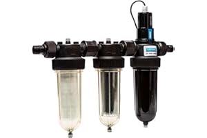 Cintropur STERILISATEUR Trio-UV 2100 26/34-230V - 50Hz - Désinfection des eaux de puits contaminées - Équipé d'un préfiltre 25µm et d'un Filtre à Charbon Actif