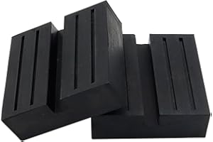 AUTOXBERT 2pcs Car Lift Jack Stand Rubber Pads Square Slotted Frame Rail Floor Jack Guard Adapter Pad Universal Jack Pad Auto Repair Kit