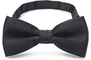 RSXING Kids Bow Tie Classic Pre-Tied Bow Tie Toddlers Bowties Baby Adjustable Bow Tie Boys Solid Color Tuxedo Bowtie for Wedding Birthday Party Fashion Accessory