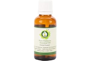 R V Essential Pure Oakmoss Essential Oil 15ml (0.507oz)- Evernia Prunastri (100% Pure and Natural Steam Distilled)