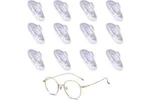 OUSSEE 6 Paare Nasenpads Silikon Rutschfeste Brillenpads Transparent für Brillen Sonnenbrillen Rutsch Stopper Gläser Nasenpad Brille Zubehör