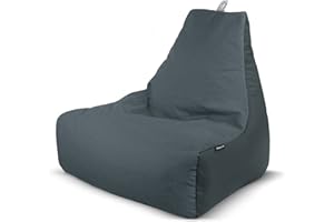 HAPPERS Puff Salón y Jardín Gris con Tejido Antimanchas y Relleno Incluido