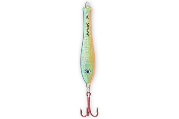 AQUANTIC Zombi PILK havspilker, 60 g-500 g, UV-aktiv, smal form, röda havstrellingar, pilker för torsk och köhler