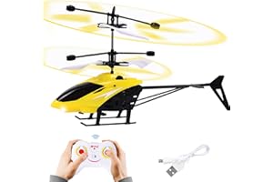 FORMIZON Elicottero Telecomandato, Elicottero Infrarossi Controllata con Luce a LED, Elicottero RC Giocattolo Regalo per Bambini, Altitude Hold Aereo Elicottero Radiocomandato con USB Carica (Giallo)
