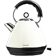 Daewoo Kensington, Pyramid Kettle Electric, Stainless Steel, Family Size, Fast Boil, Auto Shut Off, 360 Swivel Base, Cord Storage, Power Indicator, Removable Filter For Easy Cleaning, Cream