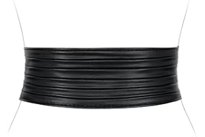 JASGOOD Women Leather Wide Waist Belt Braid Elastic Stretchy Belt Fashion Obi Belt Cinch Blet