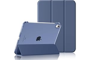 Maledan Cover per iPad 10 Generazione 2022 10,9 Pollici, Dorso Traslucida Custodia iPad 10a Gen (A2696/ A2757/ A2777), Sottile Leggero Protettivo Case, Auto Sveglia/Sonno, Grigio Blu