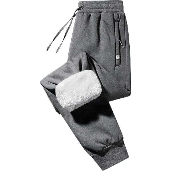 Pantalon Jogging Homme Baggy - Survêtement Hiver Doublé Polaire - Taille Élastique Avec Poches - Coupe Large Décontracté XS à 5XL