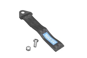 LoreenCar Racing Car Tow Rope, High Strength Tow Rope, Nylon Tow Ropes, Racing Car Front Rear Bumper Tow Hook (Black-1)