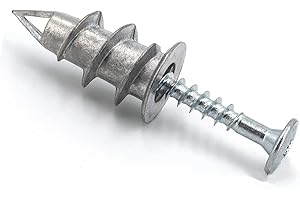 Yzwuyou 40pcs Stud Wall Fixings 31mm Heavy Duty Metal Plasterboard Wall Plugs with Screws Strong Gripit Hold Plasterboard Rawl Plugs for Hollow Wall Material Pan Hand Chipboard Screws Dry Lined Walls