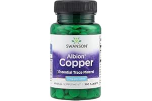 SWANSONS Swanson - Copper, 2mg | Bone and Cardiovascular Health - 300 Tablets