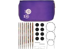 KnitPro Symfonie Afghanistan/Tunisian Crochet Hook Set, 8 Sizes (3.5 mm to 8 mm)