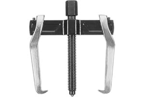 sourcing map 2-Jaw Gear Puller 3 Inch Carbon Steel Separate Lifting Device Two Claws Puller Internal External Removal Tool with Reversible Jaws for Gears Pulley Flywheel Bearings