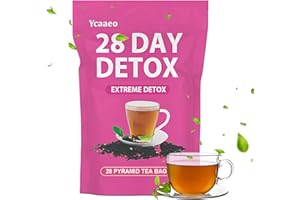YCAAEO 28 Días Detox Tea,Té Detox Natural con Extracto de Hoja de Té Oolong - Extracto de Melocotón, Té Moldeador, Para Hombres y Mujeres