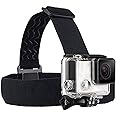 TEKCAM Action Camera Head Mount Strap Wearing Headband Adjustable Elastic Head Strap Compatible with Gopro Hero 13 12 11 10 9 8 AKASO EK7000 V50 Brave 4 APEXCAM SJCAM Campark and More Action Camera