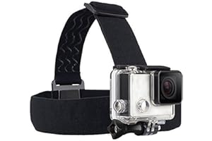 TEKCAM Opaska na głowę uchwyt kompatybilny z GoPro Hero 13 12 11 10/ AKASO Brave 4 Pro/COOAU/DJI Osmo Action 4 5 Pro/WOLFANG/Apexcam/Jadfezy Action Cameras, szelki głowy do kamery Action Cam