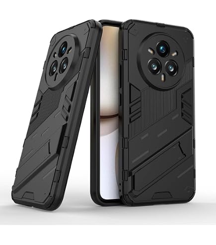 Tieeyivv Custodia per Realme 14 Pro Plus/14 Pro+ 5G Cover Vetro Temperato Pellicola Posteriore Protettiva per Fotocamera, Custodia Sottile in TPU Morbido-Nero