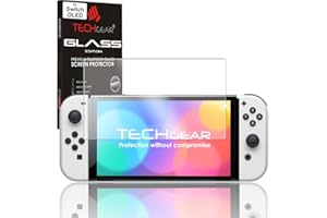 TECHGEAR Interruttore OLED Vetro Temperato Anti-Riflesso Opaco, Protezione Schermo Opaco Anti-Riflesso Vetro Temperato [Anti Graffi] [Senza Bolle] Compatibile con Nintendo Switch OLED