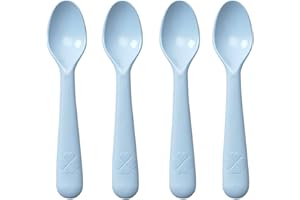 CARIBOU LIVING Children Kids Baby Toddler Blue Cutlery Spoons IKEA Kalas Replacements Colour Choice 4pcs Spoon BPA Free