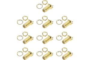 OTOTEC 10PCS RP SMA Connector Wifi Antenna Adapter DIY PCB Mount RP-SMA Straight Bulkhead Solder for Wifi Camera Wireless Module Wlan Antenna Cable MULTI-WAY