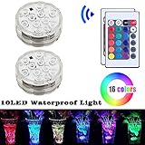 Allescool Luci sommergibili a LED ,Luce Subacquea con Telecomando RGB ,Mini Vaso