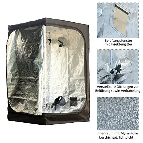 Outsunny® Growbox Growzelt Growschrank Zuchtschrank Pflanz Box 120X120X200cm NEU - 3