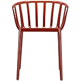 Kartell 5806 Sedia Venice, Policarbonato colorato in Massa o Verniciato con Trattamento Soft Touch, Ruggine, 51 x 75 x 51 cm,