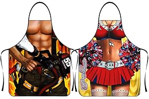 Anzhee Sexy BBQ Apron Creative Cooking Apron Kitchen Apron Barbecue Apron Funny Motif Apron Bib Apron for Men Women Party Costume Funny Apron for Friend Women Men Novelty Funny Apron Gift