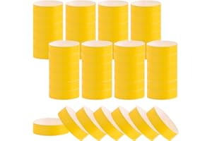 DIVONO 300 Pcs Event Wristband 9.84x0.75Inch Synthetic Paper Wristbands for Events, Waterproof Tamper Proof Event Wristband, Festival Wristbands for Events Clubs Lightweight Concert Wristbands(Yellow)