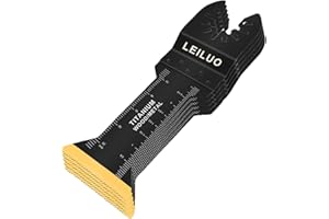 LEILUO 5 Pcs Titanium Extra-Long Oscillating Multitool Blades 70 mm Universal Multi Tool Accessories for Wood Nails Compatible with DeWalt Makita Ryobi and More