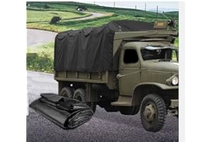 Shumaxx Heavy Duty Canvas Tarpaulin Outdoor Waterproof Dustproof Basha Boat Truck Cover (Black, 1 Meter x 1.50 Meter)