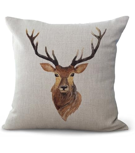 Federa Cuscino Cervo Vintage - Design Natura E Fauna 45x45 Cm