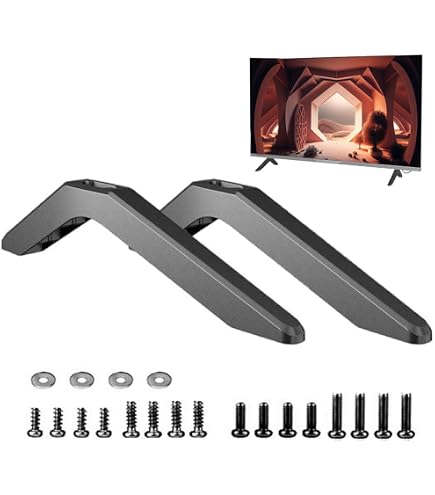 Pieds TV Universels 32-65 Pouces - Support Piédestal Réglable Entraxe 17-20mm