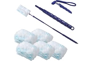 LCXCXY 50 Piezas para Swiffer Plumero Duster Kit, el Bono Incluye 2 Plumero Telescopico Extensible para Repuestos de imán de Polvo para Swiffer Duster, Adecuado para Escuelas, Cocinas, oficinas