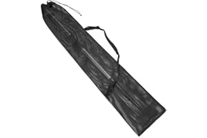 Froiny 1pc Paddle Bag Yacht Dinghy Boat Paddle Bag Storage Bag Portable Breathable Mesh Carrying Bag Kayaking Double Head Paddle Bag, Black