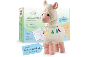CUCICUCI EINFACH.NÄHEN.LERNEN. cuci cuci Näh-Baukastenset Motiv: Alpaka Anton | Erste Näherfolge garantiert für Kinder ab 5 Jahren, Komplettset mit allem, was Du zum Nähen brauchst | Fördert Kreativität & Geschicklichkeit