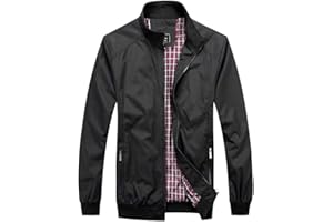 BLU APPAREL Mens Harrington Jacket Bomber Sports Smart Casual Midweight