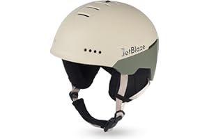 JetBlaze Ski Helmet Mens Women Unisex Ski Helmet Snow Sports Helmet With Vents ABS/PC Shell EPS Core For Skiing Snowboard Snow Helmet For Adults Youth
