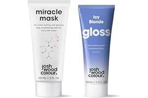 Josh Wood Colour - Icy Gloss 100ml and Miracle Mask 150ml Bundle - Semi-permanent gloss refreshes and conditions hair colour & Mask supports hair's colour, brilliance and shine