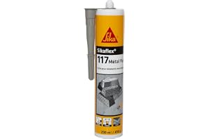 Sika flex-117 Metal Force ljusgrå, bygglim, polymer tätningsmedel, lim för metalltakelement, metallkitt för metallplåtar och