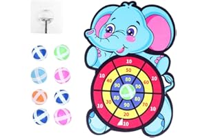 BIRBANN Giochi Bambini Giocattolo per Freccette Bersaglio, Indoor ed Outdoor Hanging Dart Lanciare Gioco Set per Bambini, con 8 palline in velcro e 1 gancio freccia e gancio, per feste all'aperto, regali