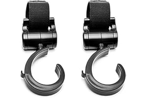 Ganchos Carrito de Bebé y Sillas de Paseo Universales con Rotación 360 grados - Star Ibaby - Pack de 2.