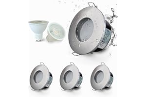 Sweier Downlight Encastrés IP65, Spot Salle de Bain 230V,GU10 Spots 5W 6000K Blanc Froid, Pour Cuisine, Couloir,Trou Φ68mm AC220-240V Lot de 4